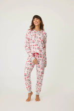 The "Peace & Joy" Waffle Thermal Ski Jammie Set by PJ Salvage