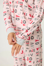 The "Peace & Joy" Waffle Thermal Ski Jammie Set by PJ Salvage