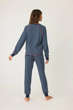 The "Snowflake Kisses" Striped PJ Set by PJ Salvage