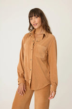 The "Cozy Corduroy" Button Down Top by PJ Salvage