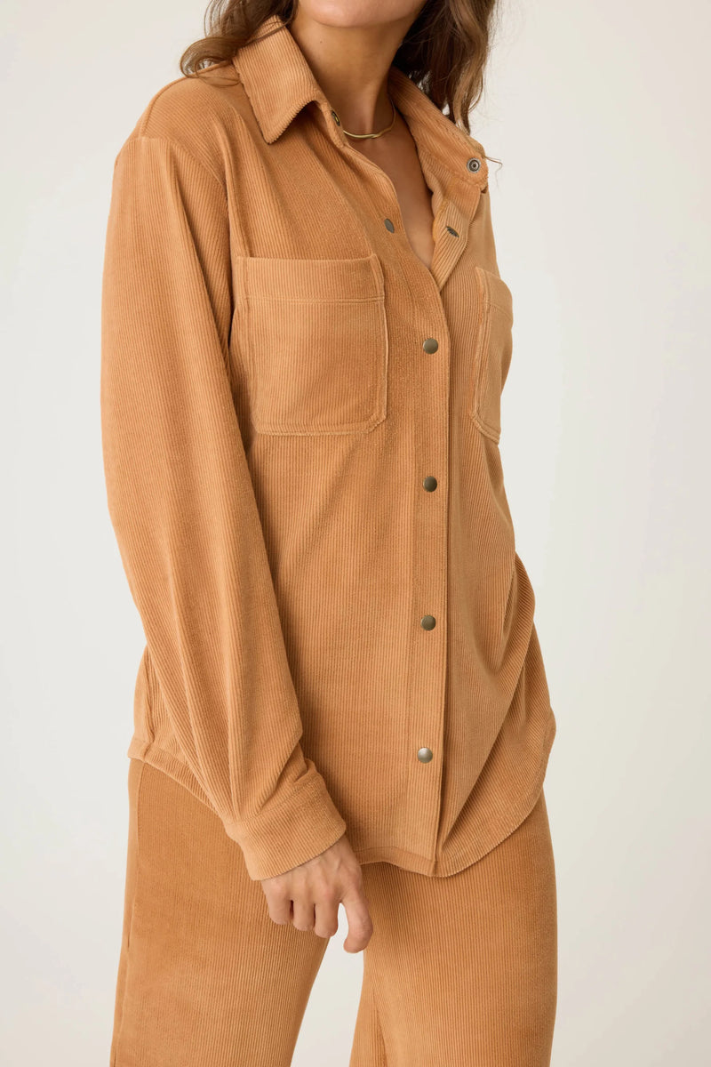 The "Cozy Corduroy" Button Down Top by PJ Salvage