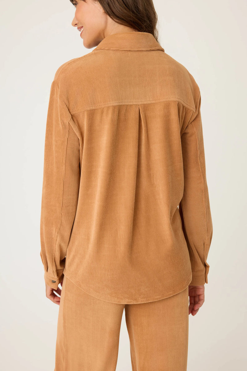 The "Cozy Corduroy" Button Down Top by PJ Salvage