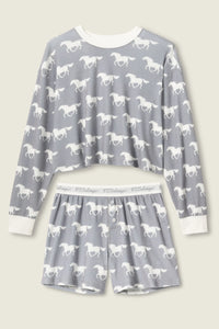 The "Wild Horses" Boyfriend Boxer PJ Set by PJ Salvage