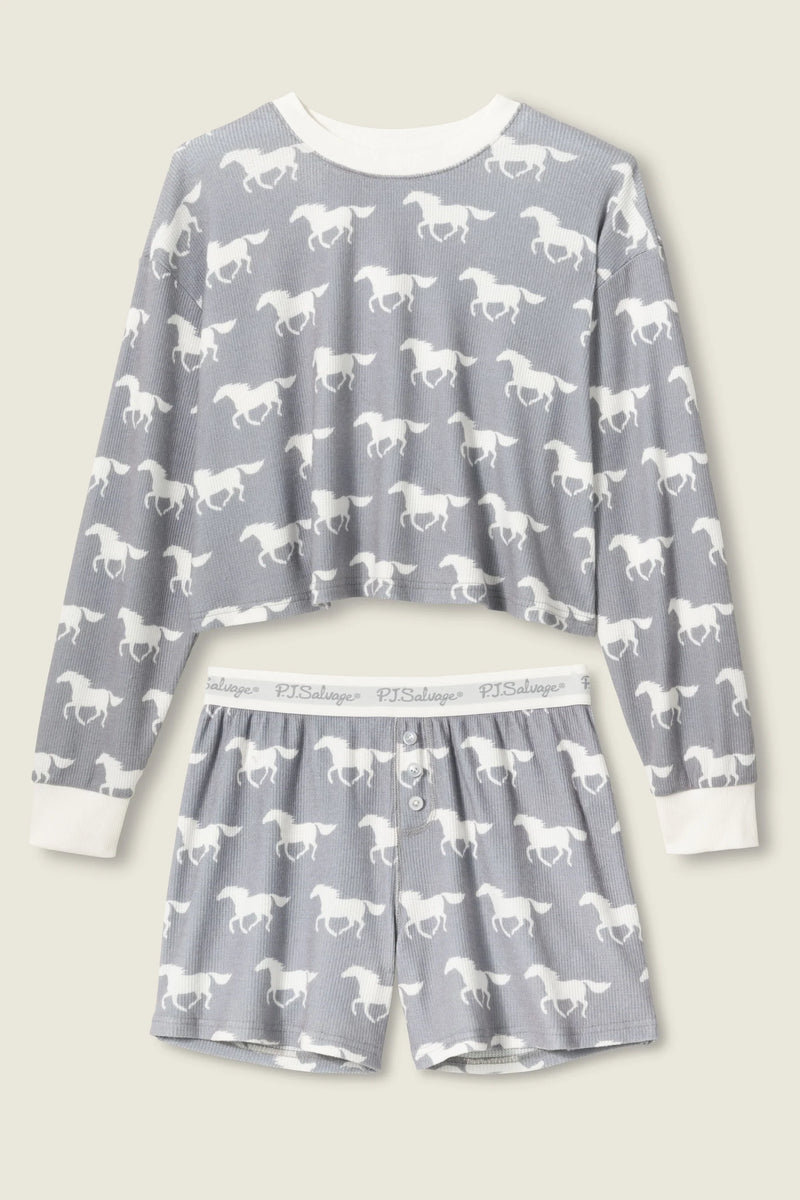 The "Wild Horses" Boyfriend Boxer PJ Set by PJ Salvage