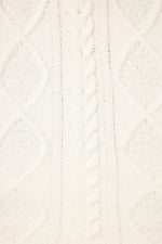 The “Ivory” Chenille Cable Knit Ivory Hoodie by PJ Salvage