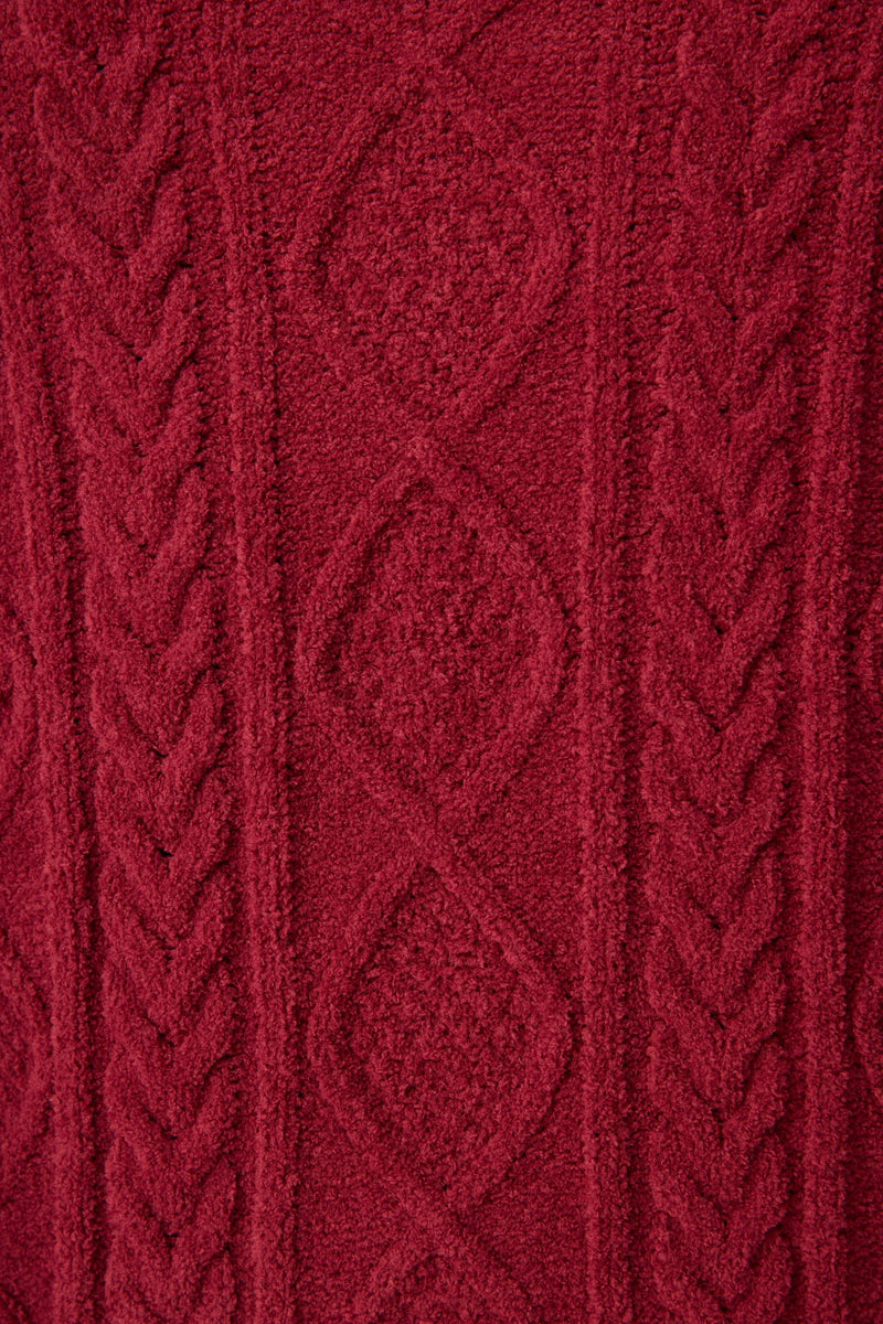 The "Port" Cozy Chenille Cable Quarter Zip Top by PJ Salvage