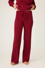 The "Port" Cozy Chenille Cable Knit Pant by PJ Salvage