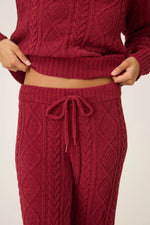 The "Port" Cozy Chenille Cable Knit Pant by PJ Salvage