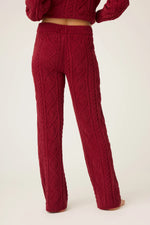 The "Port" Cozy Chenille Cable Knit Pant by PJ Salvage
