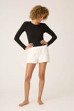 The “Ivory” Chenille Cable Knit Shorts by PJ Salvage