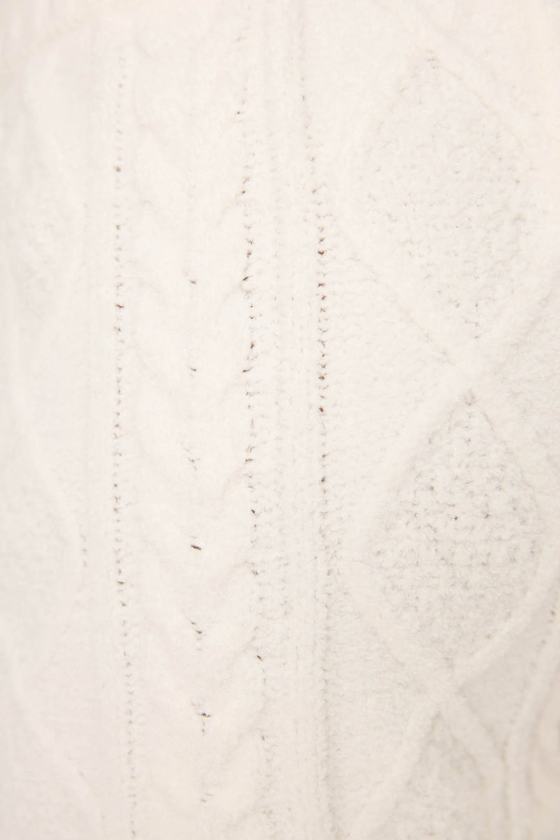 The “Ivory” Chenille Cable Knit Shorts by PJ Salvage