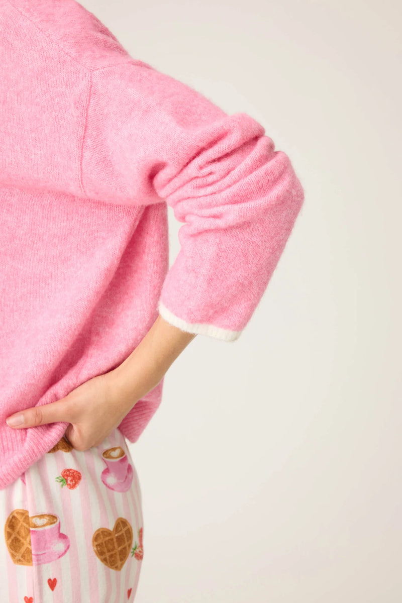 The "Cafe Et Croissants" Snuggle Sweater by PJ Salvage