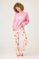 The "Cafe Et Croissants" Snuggle Sweater by PJ Salvage