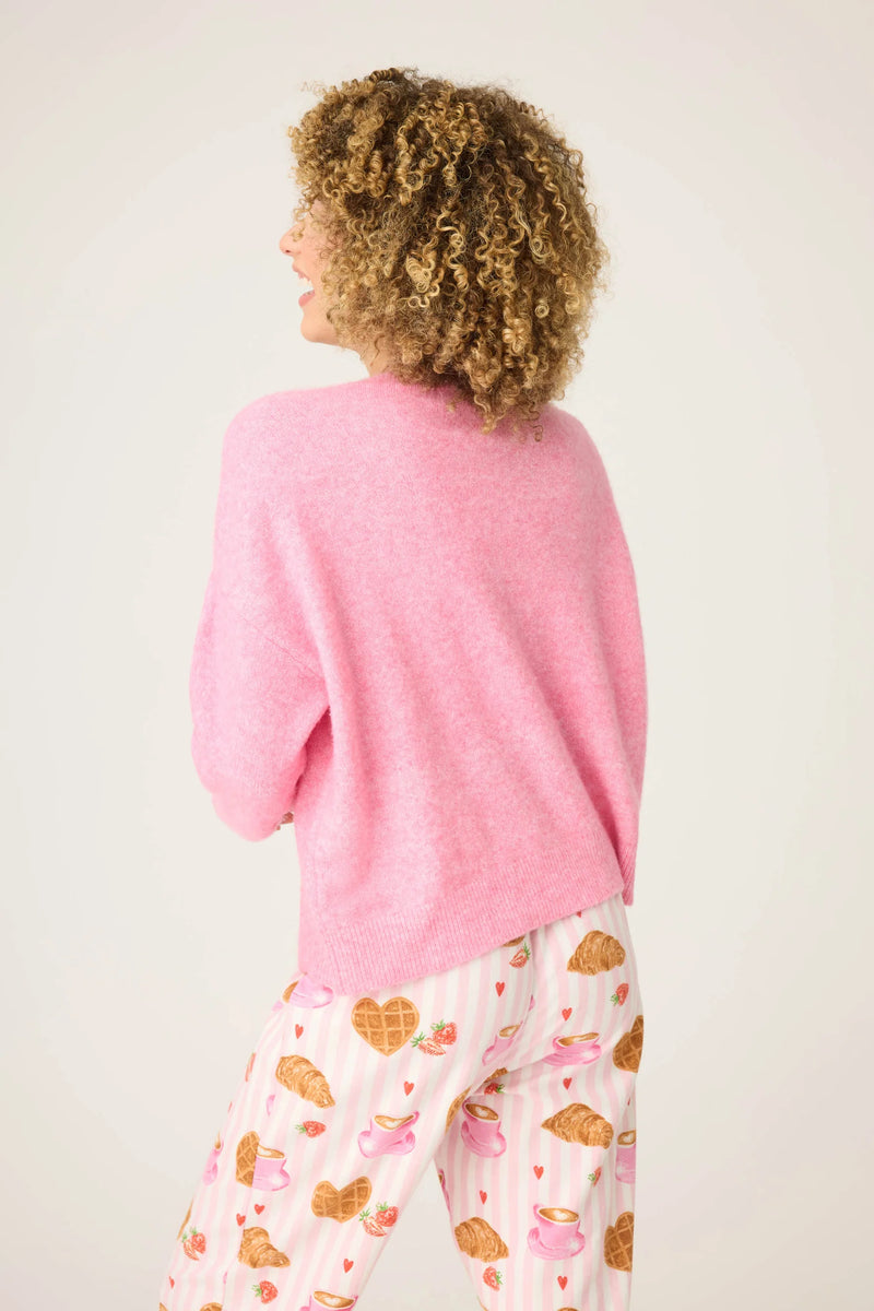 The "Cafe Et Croissants" Snuggle Sweater by PJ Salvage