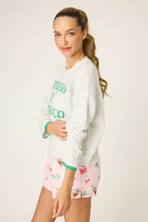 The "Espresso Til Prosecco" Snuggle Sweater by PJ Salvage