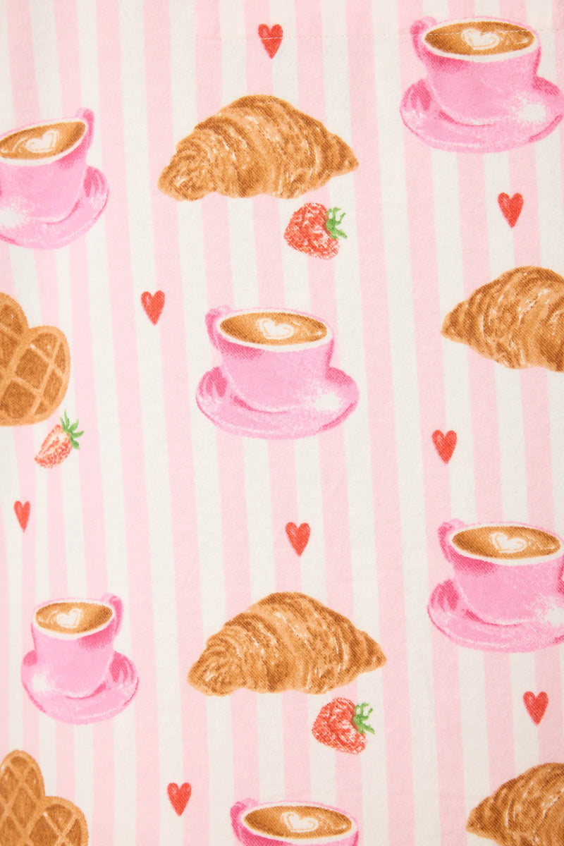 The "Parisian Breakfast" Flannels by PJ Salvage