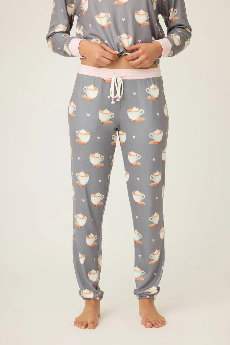 The "Love You a Latte" Banded Pant by PJ Salvage