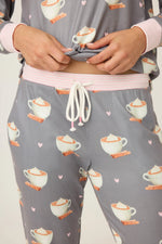 The "Love You a Latte" Banded Pant by PJ Salvage