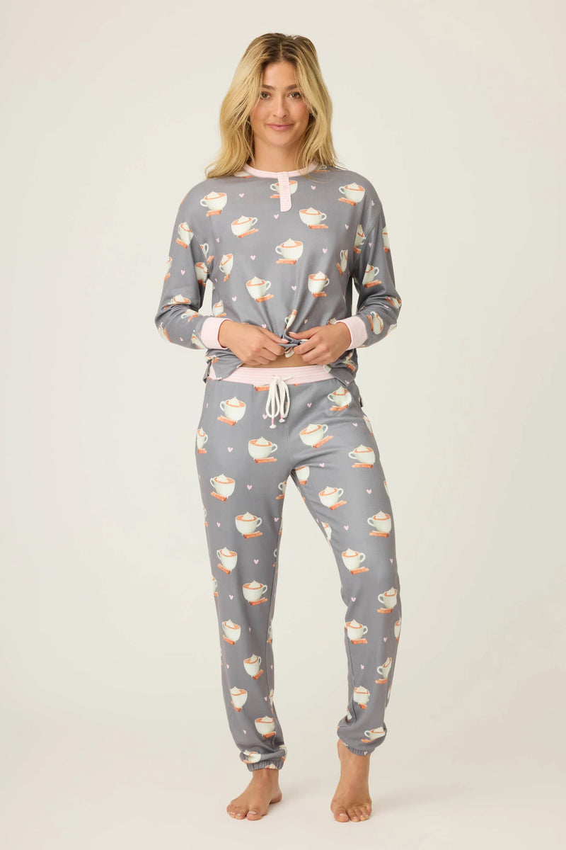 The "Love You a Latte" Banded Pant by PJ Salvage