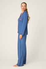 The “La Rose” Sateen Stripe PJ Set by PJ Salvage