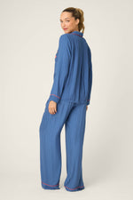 The “La Rose” Sateen Stripe PJ Set by PJ Salvage