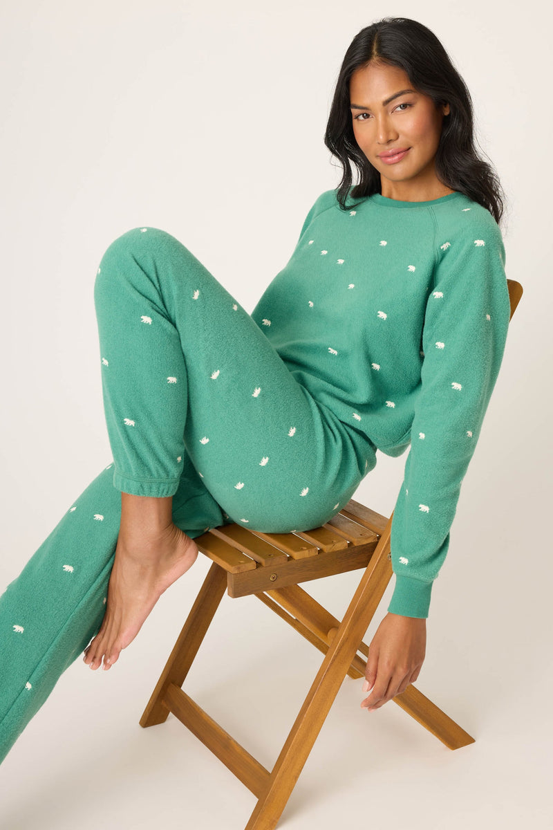 The “Outsider” Embroidered Bear PJ Set by PJ Salvage