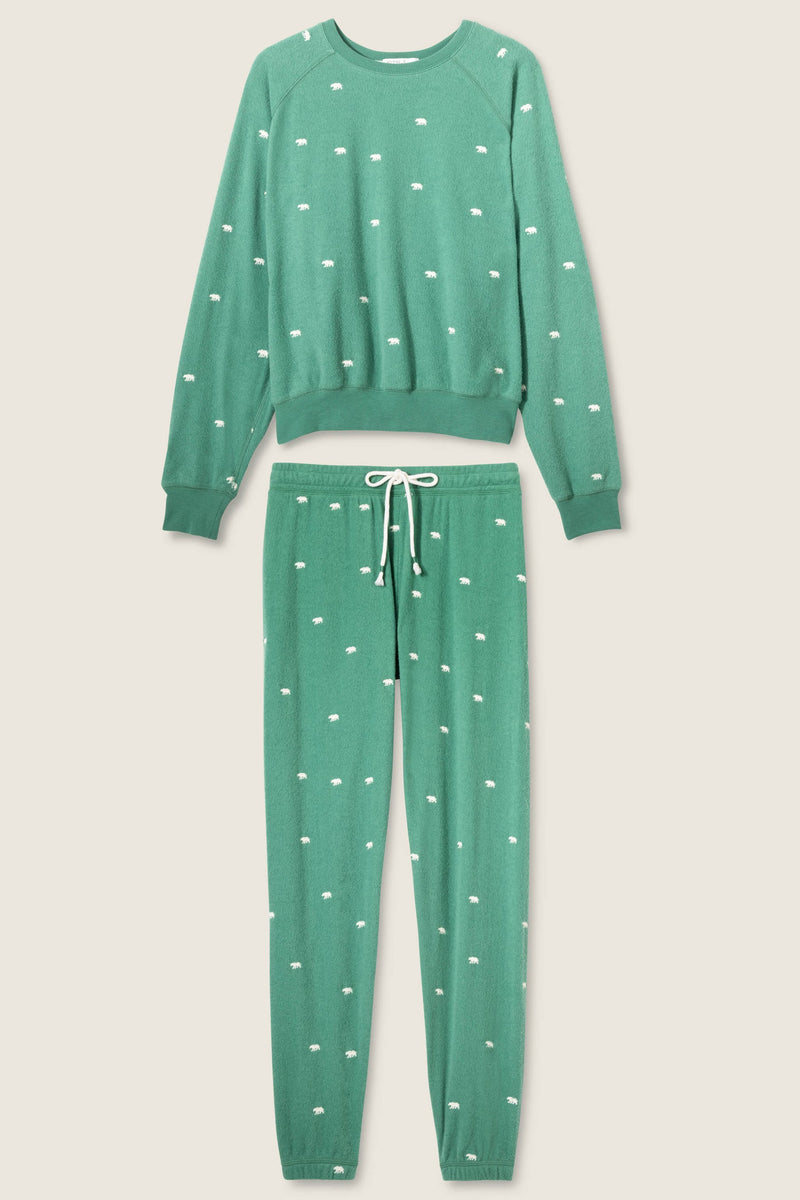 The “Outsider” Embroidered Bear PJ Set by PJ Salvage