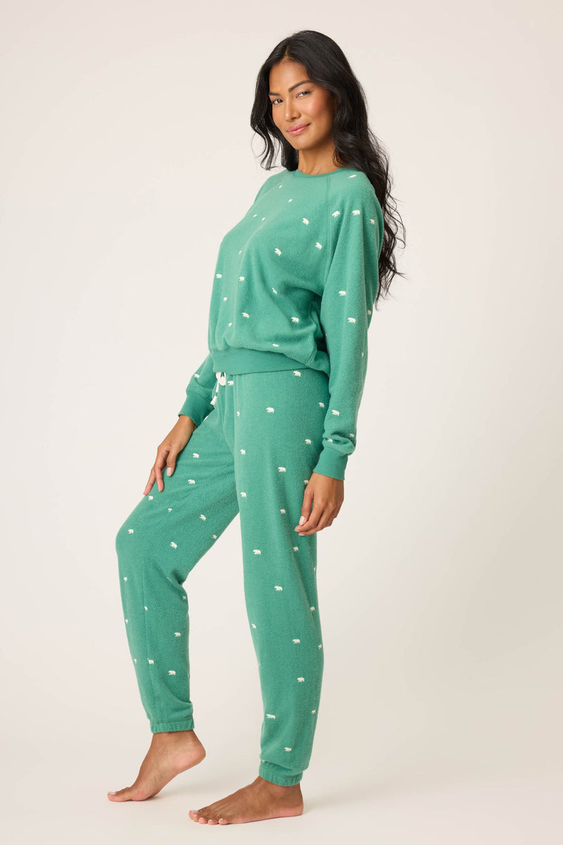 The “Outsider” Embroidered Bear PJ Set by PJ Salvage