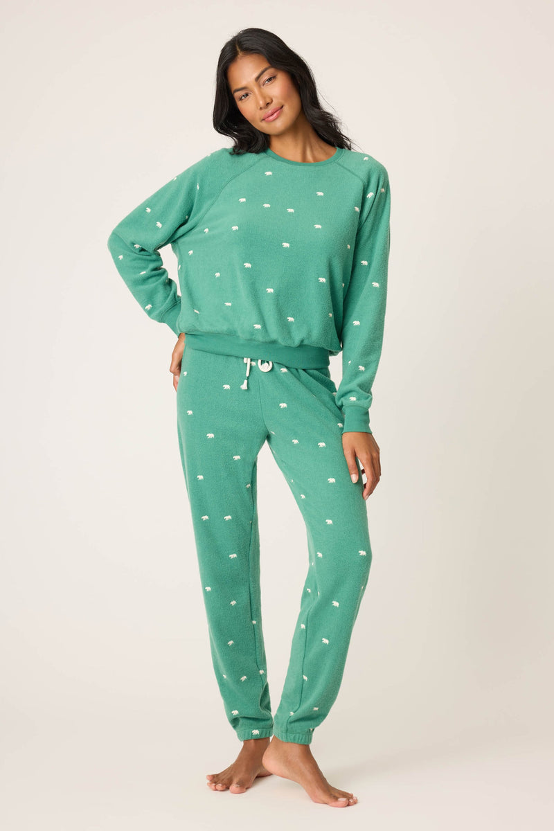 The “Outsider” Embroidered Bear PJ Set by PJ Salvage