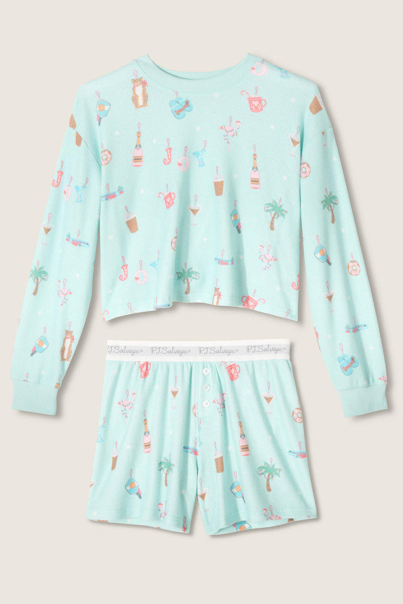 The “Boyfriend Boxer Ornaments” Shorts Set by PJ Salvage