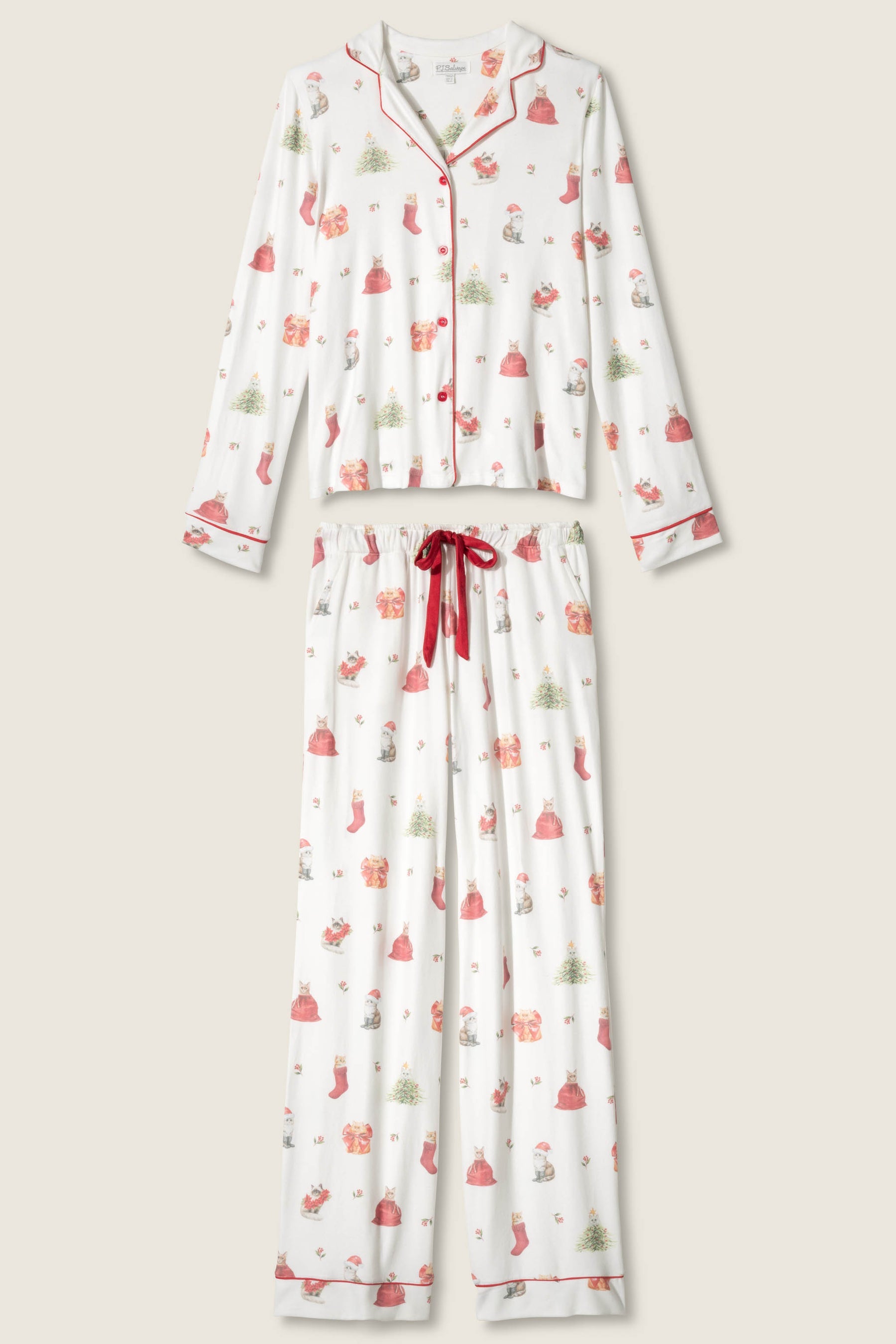 The “Feline Festive” PJ Set by PJ Salvage