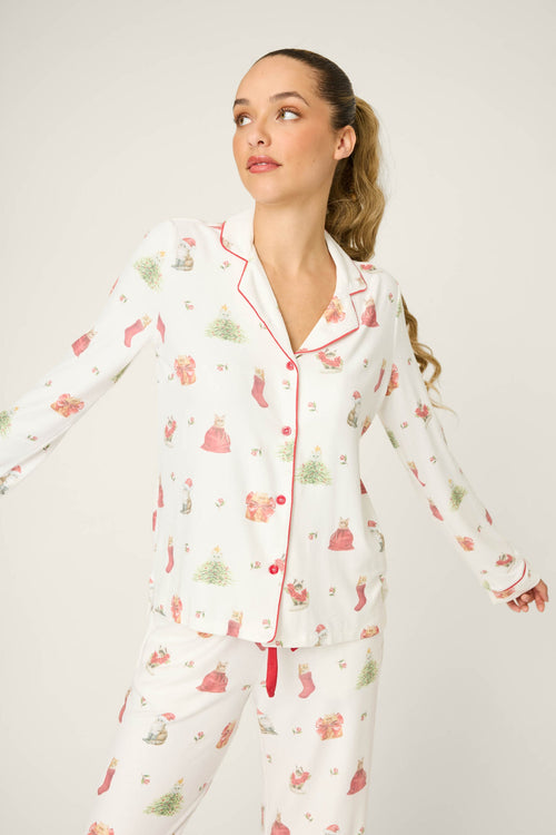 The “Feline Festive” PJ Set by PJ Salvage