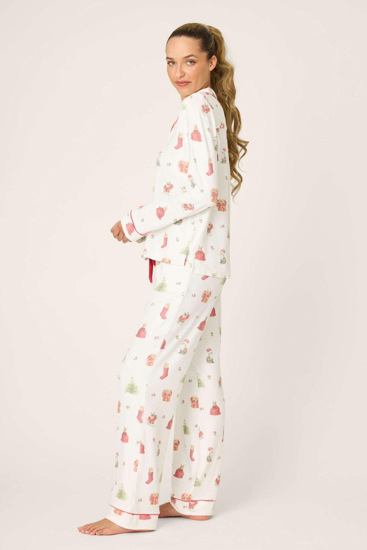 The “Feline Festive” PJ Set by PJ Salvage