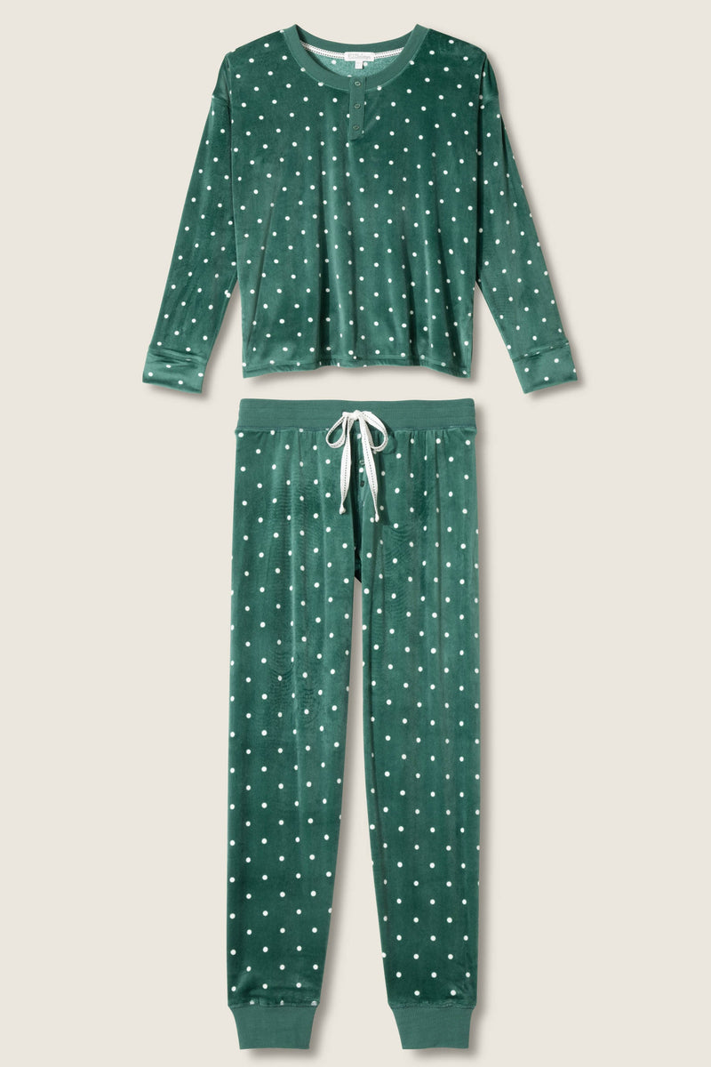 The “Let’s Get Toasty” Velour PJ Set by PJ Salvage