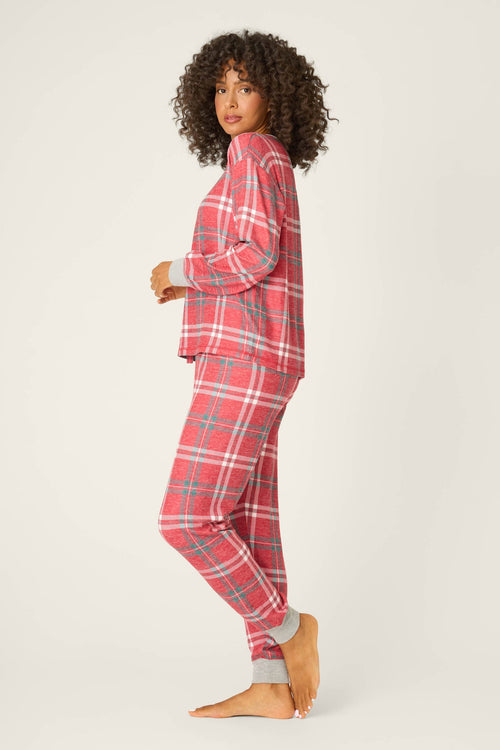 The “Let’s Get Toasty” Red Plaid PJ Set by PJ Salvage