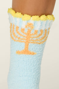 The “Menorah” Cozy Socks by PJ Salvage