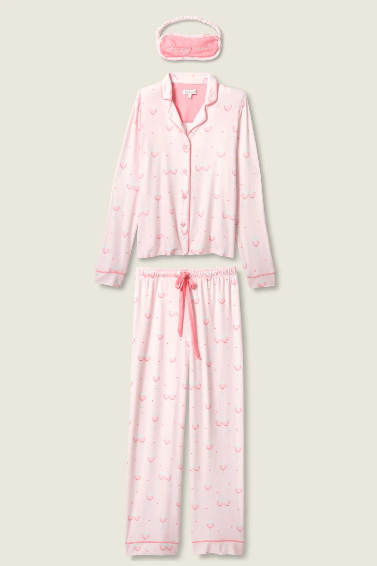 The "Happy Hour" PJ Set with Eye Mask by PJ Salvage