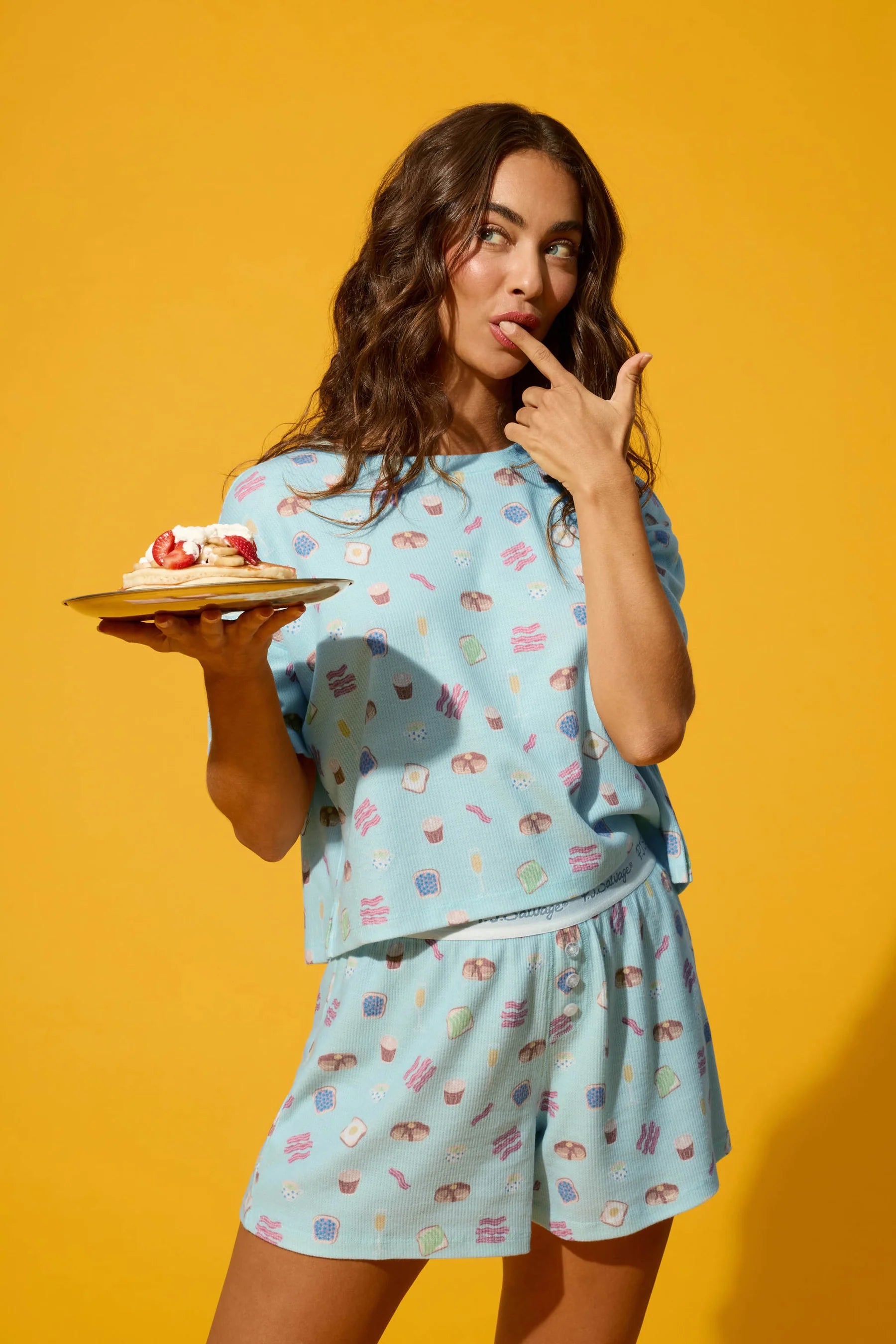 The "Sunday Brunch" Boyfriend Boxer Set by PJ Salvage