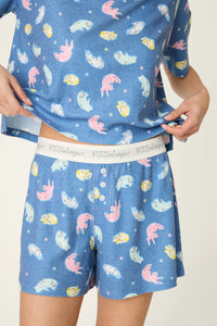 The "Cat Nap" Boyfriend Boxer Set by PJ Salvage