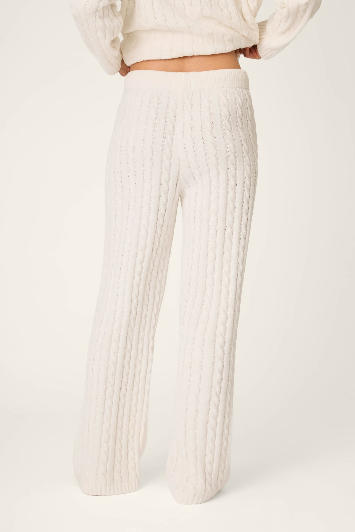 The "Ivory" Cozy Chenille Cable Knit Pant by PJ Salvage