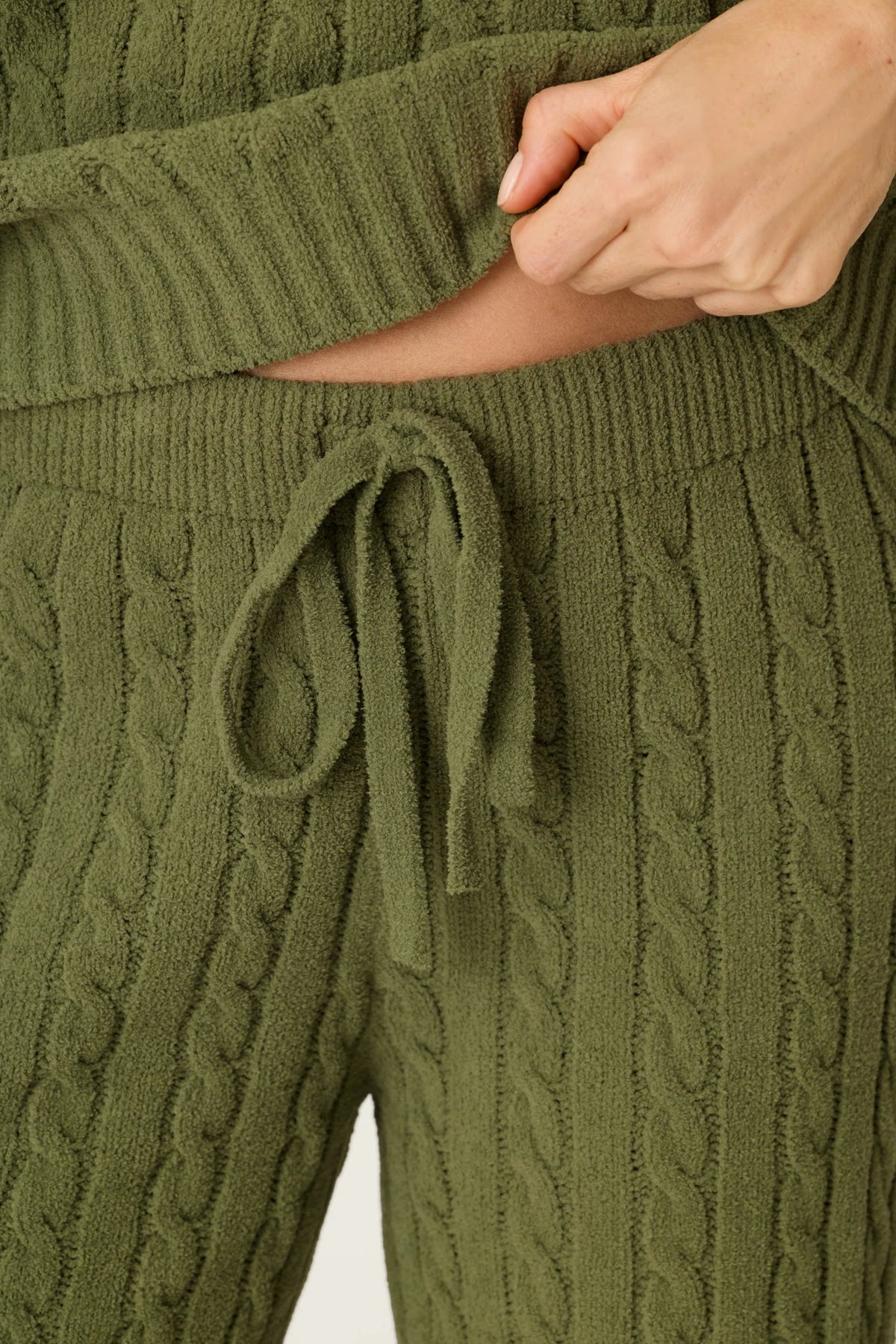 The "Olivine" Cozy Chenille Cable Knit Pant by PJ Salvage