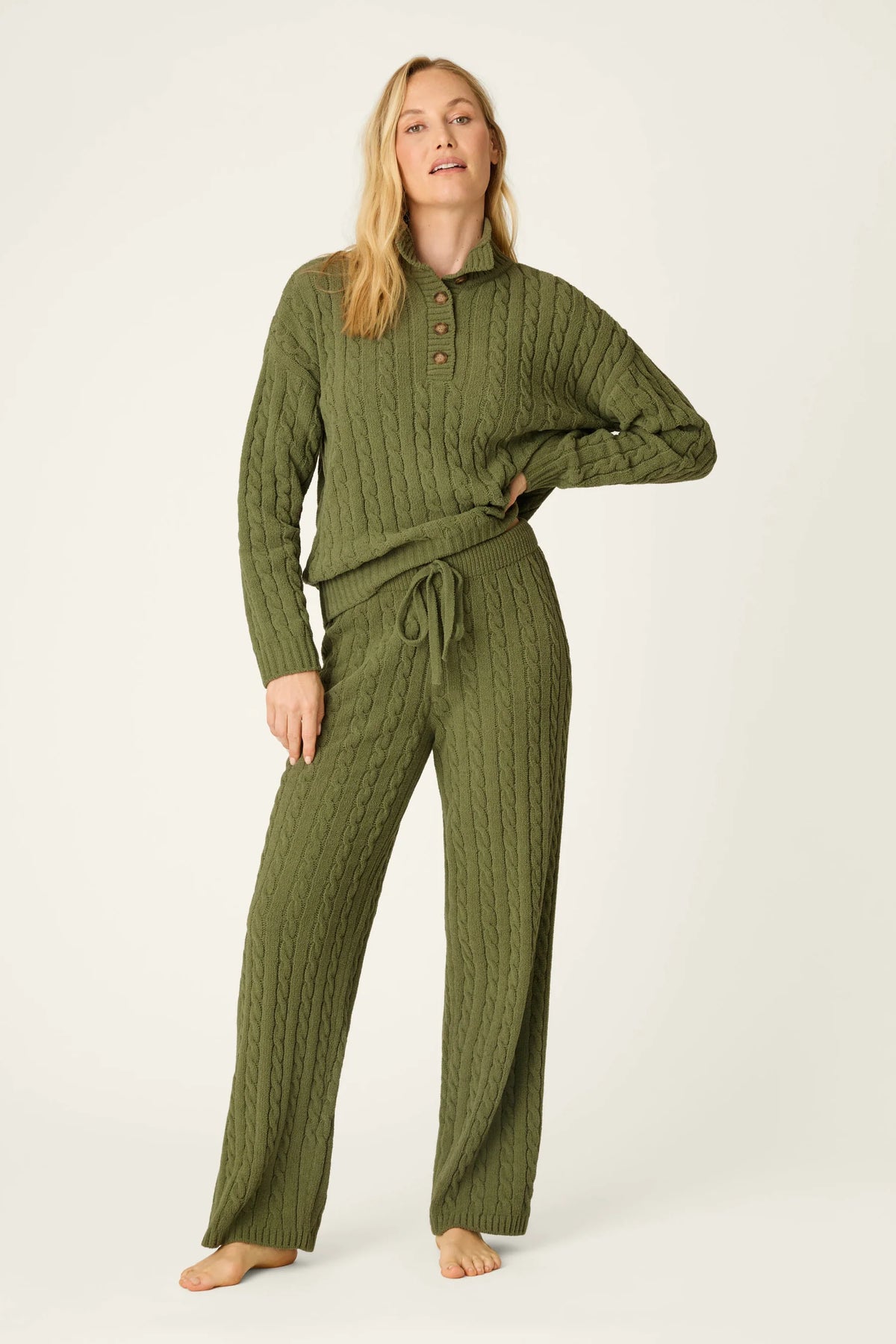 The "Olivine" Cozy Chenille Cable Knit Pant by PJ Salvage