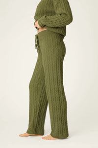 The "Olivine" Cozy Chenille Cable Knit Pant by PJ Salvage