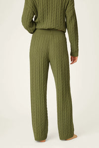The "Olivine" Cozy Chenille Cable Knit Pant by PJ Salvage