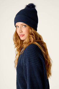 The Cozy Chenille Waffle Beanie by PJ Salvage