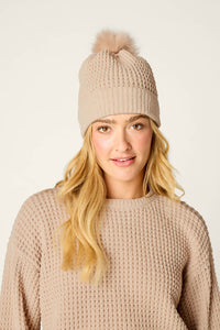 The Cozy Chenille Waffle Beanie by PJ Salvage