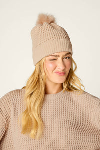 The Cozy Chenille Waffle Beanie by PJ Salvage