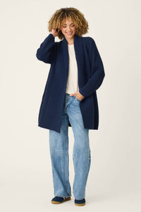 The "Deep Navy" Cozy Chenille Waffle Cardigan by PJ Salvage
