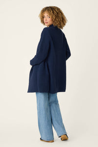 The "Deep Navy" Cozy Chenille Waffle Cardigan by PJ Salvage