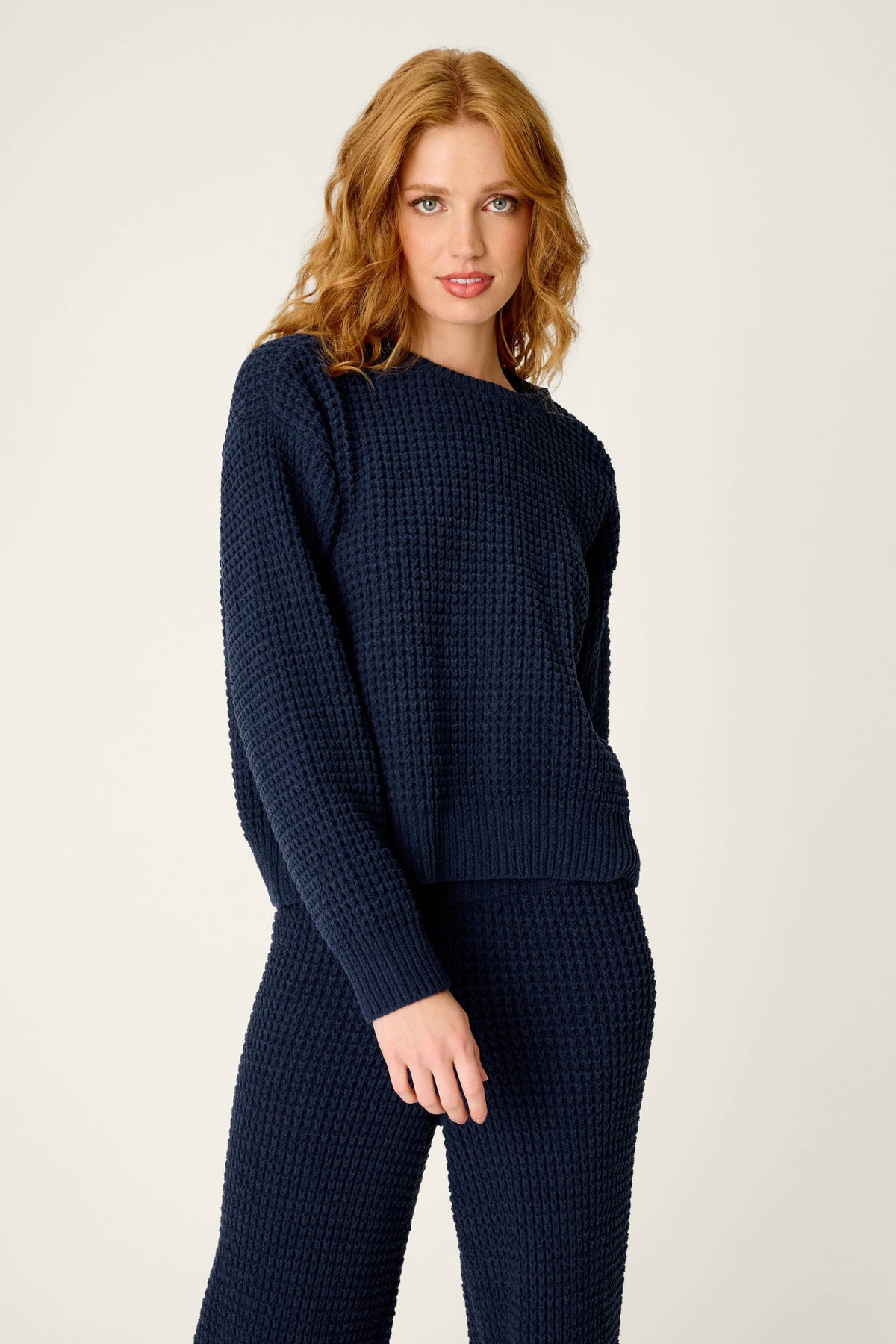The "Cozy Chenille Waffle Sweater" by PJ Salvage